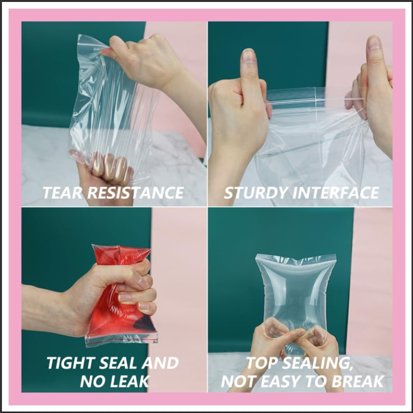 iMailer - 100 Pcs- 9" x 12" Clear Zip Bags - Reclosable Plastic Zip Poly Bags for A4, Letter Sized Documents, Clothing