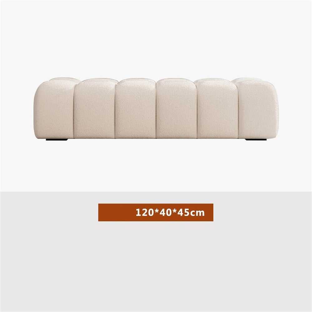 Modern Fabric Bed end Bench Long Bedroom Dressing Room Wooden Shoe Changing E...