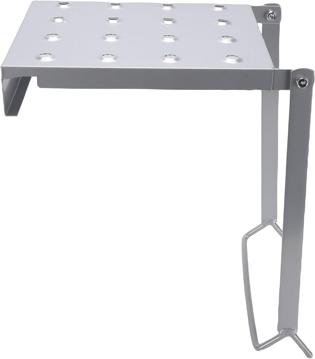 Ladder Platform Iron Folding Ladder Work Stand with Multi Purpose Shelf 330 Lb Capacity Foldable Work Platform Extension for Home Office Workshop Storage and Tasks (Iron)