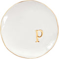 COLLECTIVE HOME - Ceramic Jewelry Tray, Decorative Trinket Dish for Rings Earrings Necklaces Bracelet Watch Keys, Birthday Mother's Day Christmas Gift for Women, 4.75", Glossy (p)