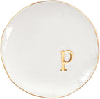 COLLECTIVE HOME - Ceramic Jewelry Tray, Decorative Trinket Dish for Rings Earrings Necklaces Bracelet Watch Keys, Birthday Mother's Day Christmas Gift for Women, 4.75", Glossy (p)
