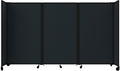 Versare Room Divider 360 Portable Wall Partition | Folding Panels | Large Freestanding Divider | Locking Wheels | Temporary Room Separator