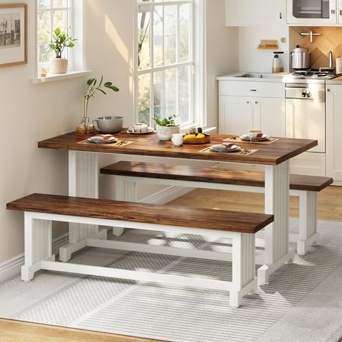 Tribesigns 47-Inch Small Dining Table Set for 2, 3-Piece Kitchen Table with 2...