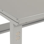 Global Industrial Adjustable Height Workbench C-Channel Leg, 48" W x 30" D, 1-3/4" Steel Top with Square Edge, 2000 Lbs. Capacity, Gray, Industrial Workbench