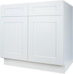 Hollywood Fabiani Design Base Kitchen Cabinet - 30 in. W x 24 in. D x 34.5 in. H, Shaker White, Solid Wood Frame, 1/2-Inch Cabinet-Grade Plywood Box, Soft-Close Door, Ready to Assemble