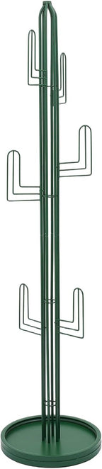 Cactus Coat Rack, 68.9" Tall Freestanding Coat Tree with 6 Hooks, Heavy Duty Green Metal Clothing Stand for Entryway, Bedroom and Office