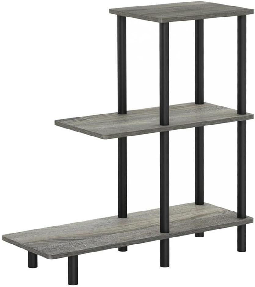 Pemberly Row Turn-N-Tube 3-Tier Engineered Wood Sofa Side Table, 32.64 in Tal...