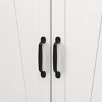 HOMCOM 41" Kitchen Pantry Cabinet Farmhouse Storage Cabinet Doors White | Freestanding, 2 Adjustable Shelves, 8 Door Shelves