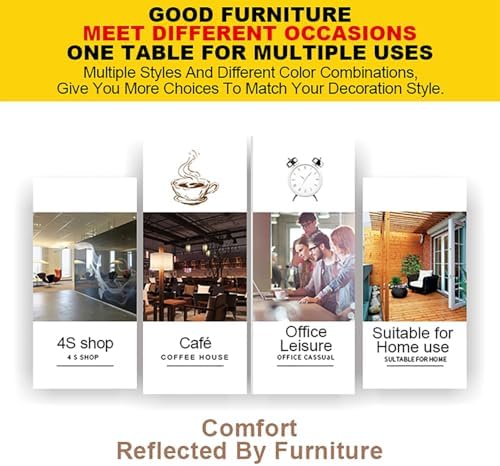 Cotton and Linen Table and Chair Set,Round Kitchen Dining Table Set for 4,Office Negotiation Table and Chair Combination,with 1 Table and 4 Chairs,for Balcony Living Room Dining.
