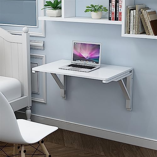 MM MELISEN Wall Mounted Folding Table, 29.5"L x 19.6"W, White, Spac...