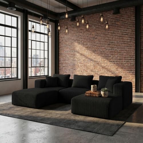 Novilla Modular Sectional Sofa, Modern Cloud Sectional Couch with Smarts Coil...