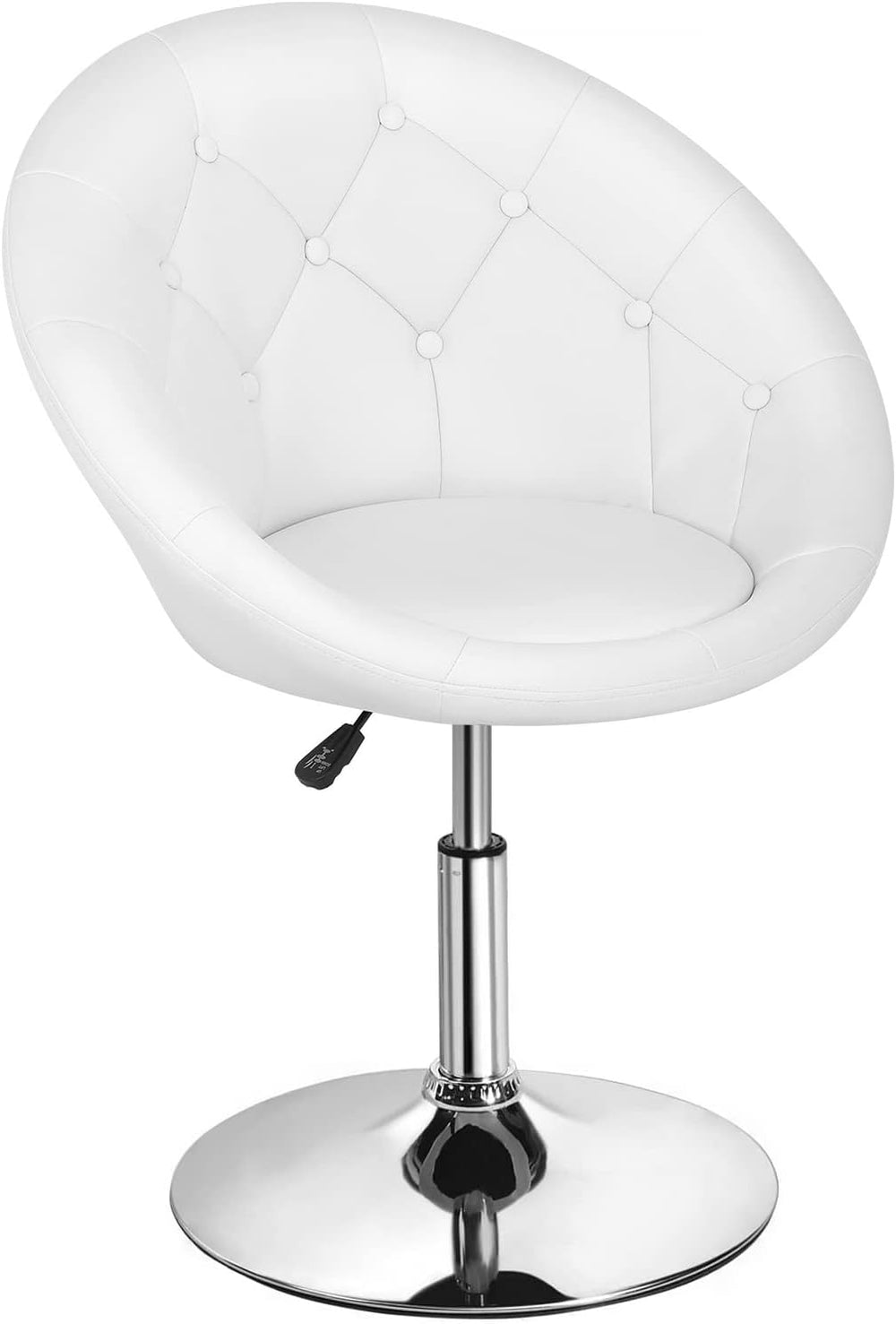 PayLessHere Living Room Vanity Chair Makeup Chair Swivel Accent Chair Round B...