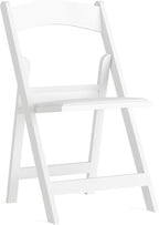 Flash Furniture Hercules™ Series Folding Chair - White Resin - 1000LB Weight Capacity Comfortable Event Chair - Light Weight Folding Chair