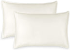King Pillowcases by Pure Bamboo, Genuine 100% Organic Viscose Derived from Bamboo, Luxuriously Soft & Cooling, Double Stitching, Envelope Closure (2 King Pillowcases, Ivory)