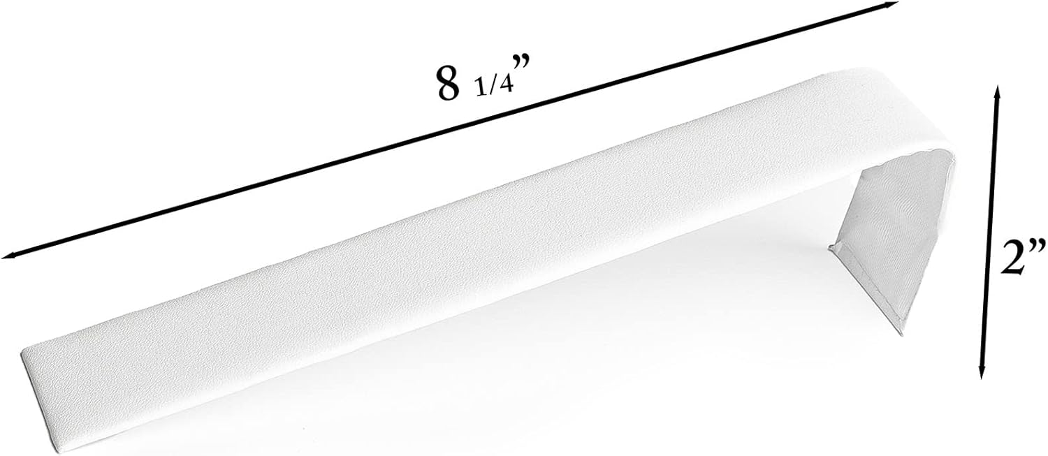 Novel Box 2 Pack Bracelet/Watch Ramp White Leatherette 2x8.25x2 Inches - Slim and Sleek Ramps for Jewelry Display - Bracelet Holder Organizer Stand for Wedding, Selling & Personal Use