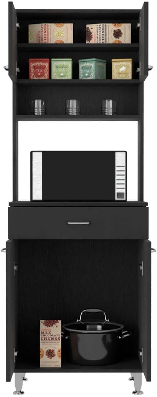 Tuhome Della 60 Pantry Black-Wenge