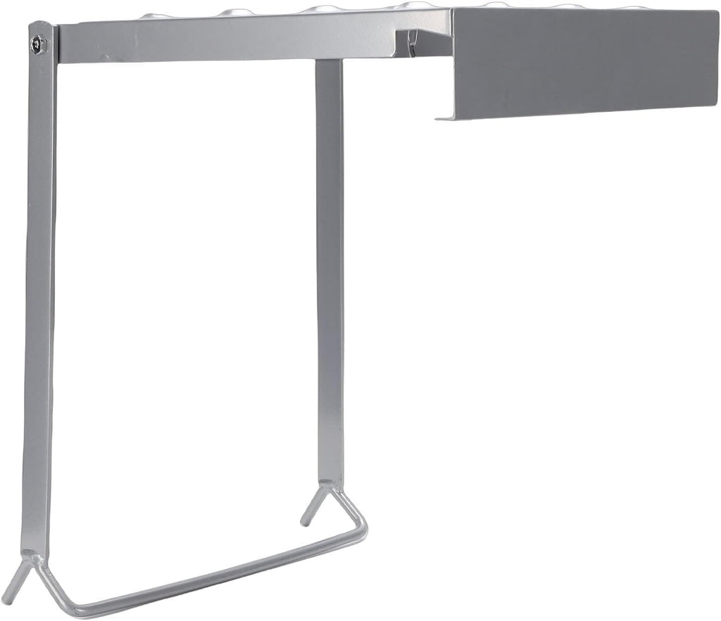 ZJchao Folding Ladder Platform Multi Purpose Shelf A Frame Design Iron Work Stand Table with Foldable Sturdy for Home Office Space Saving (Iron)