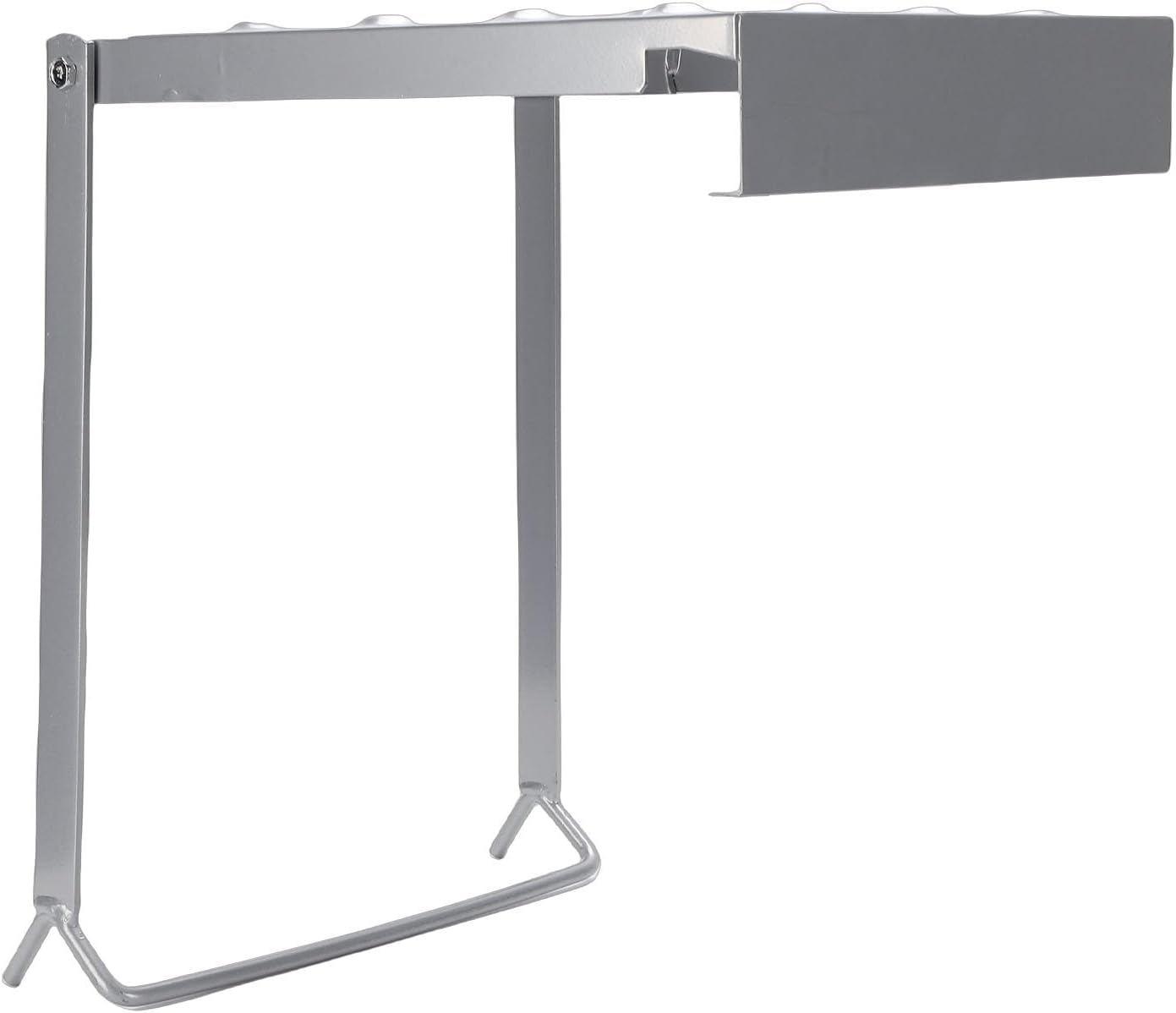ZJchao Folding Ladder Platform Multi Purpose Shelf A Frame Design Iron Work Stand Table with Foldable Sturdy for Home Office Space Saving (Iron)