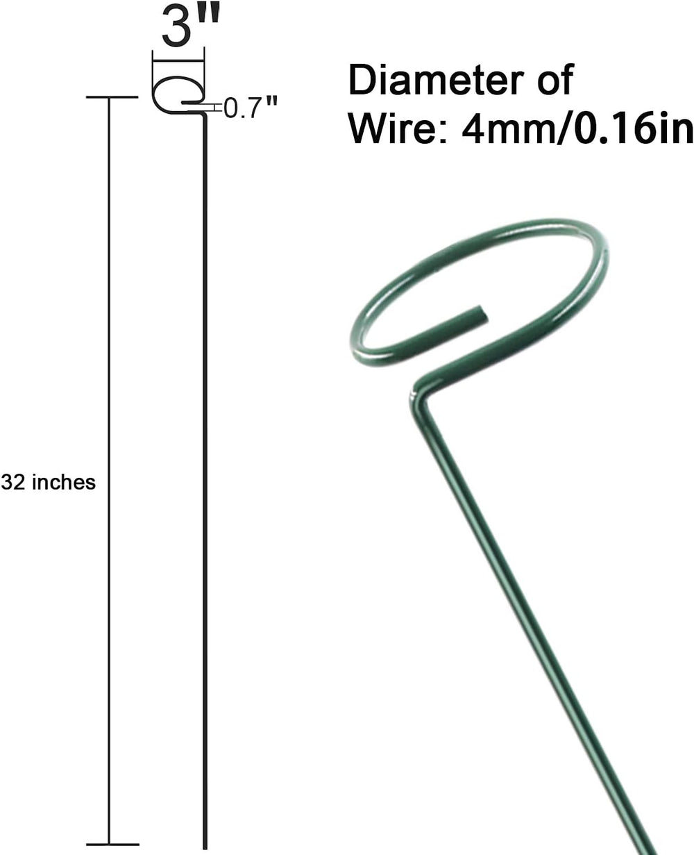 12 Pack 36 inch Plant Support Stakes,Single Stem Plant Support Stake Single P...