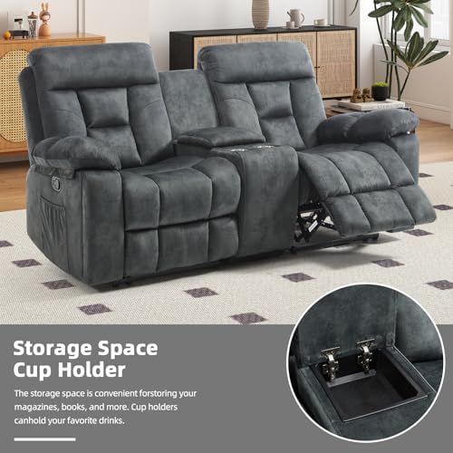 EBELLO 2 Pieces Recliner Sofa Couch Furniture Set, Overstuffed Reclining Love...