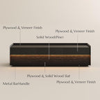 POVISON Fully-Assembled Mid Century Modern TV Stand, 70.87" Entertainment Center with LED Light, Black Walnut Solid Wood TV Console for Living Room, TV Stand with Storage