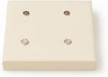 Oirlv Microfiber Jewelry Display Storage Tray Stud Earrings Tray Organizer Stud Earrings Jewelry Plate(Beige)