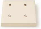 Oirlv Microfiber Jewelry Display Storage Tray Stud Earrings Tray Organizer Stud Earrings Jewelry Plate(Beige)