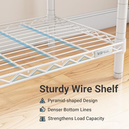 VIPEK U70 White Closet Rack, Extra Large Clothing Rack Max Load 1670 LBS