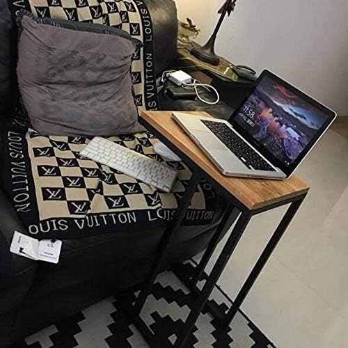 Telephone Table, C-Shaped Side Sofa Snack Table,Telephone Side Table,Solid Wo...