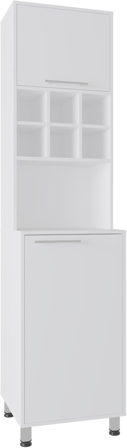 19.7" D*19.6" W*80.3" H Storage Cabinet with 6 Spice Cubbies, ...