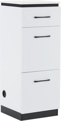 BarberPub Storage Cabinet for Barber Salon, Organizer with Tool Drawers for Hair Styling, Multi-Use Beauty Equipment, 2002 (White)