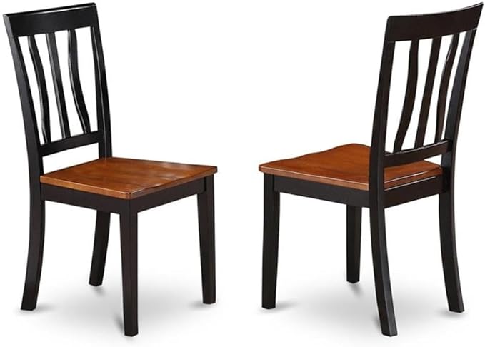 East West Furniture LGAN9-BCH-W 9 Piece Dining Table Set Includes a Rectangle...
