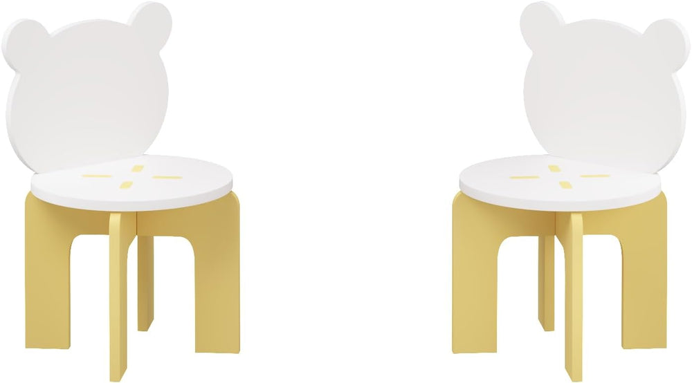 3-Piece Table & Chair Set, Cute Bear-Back Chairs | Ages 3-8 Boys & Gi...
