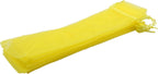 OLILLY – 50 Yellow Organza Bags – Size 10.2 × 2.4 in – Perfect for Long Items (Fans, Pens, etc.)