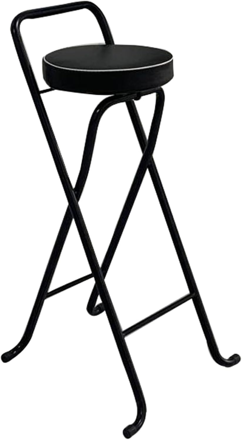 Folding Bar Stool (32inch/80cm)- Comfortable Padded Seat -Kitchen Counter Bre...