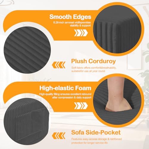 Erament Convertible Sofa Bed, Loveseat Folding Floor Futon Sleeper Sofa Couch...