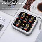 Portable CD Holder Case with Strap Life Is Better With Anime Ramen Gaming, 40-Capacity Hard Plastic Storage Binder, Protective Wallet for Car Office Travel