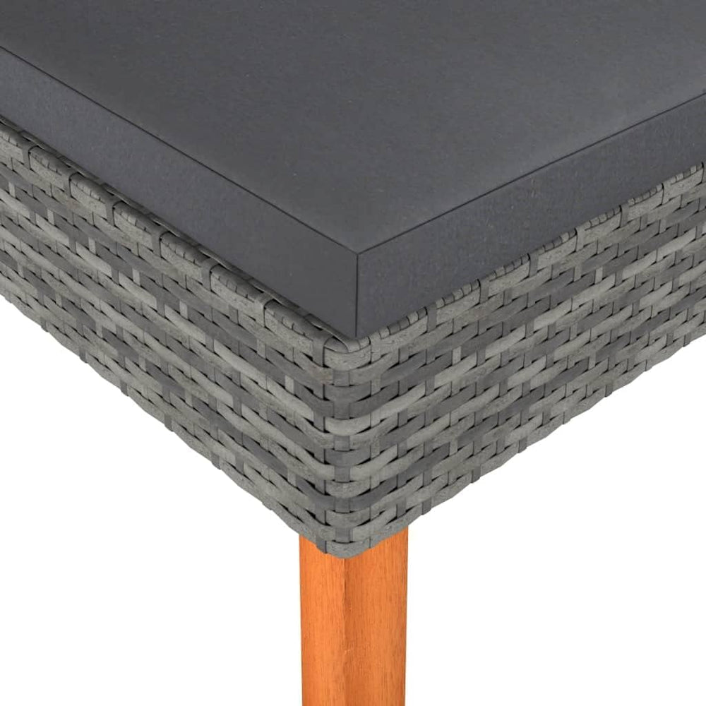 vidaXL Patio Ottoman, Outdoor Footstool, Footrest with Cushion, Wicker Ottoma...
