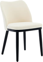 Wooden Dining Chairs Set of 2, Upholstered Kitchen Dining Room Chairs with Padded Seat and Wood Legs, Modern Fabric Side Dinner Chair for Kitchen, Dining Room, Restaurant, Cafe