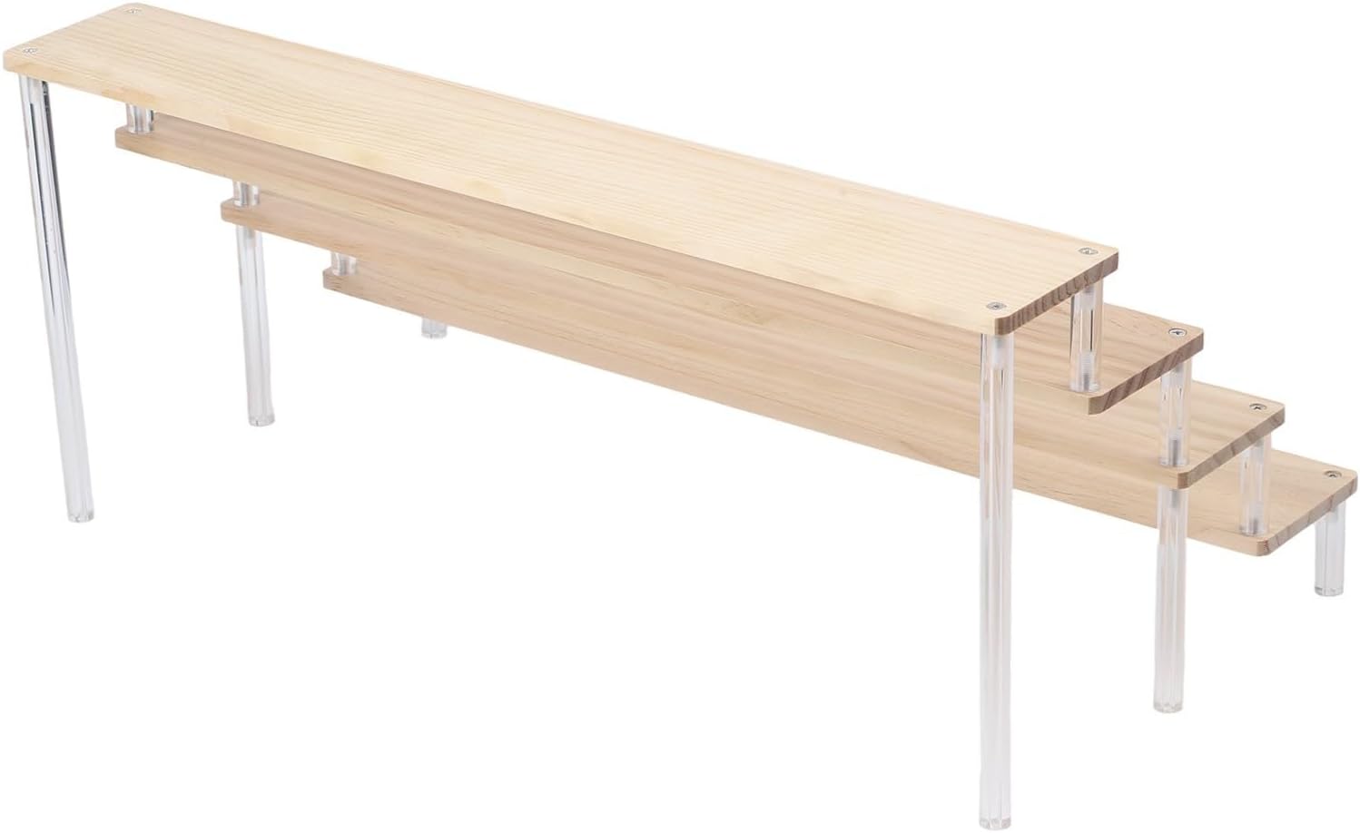 for acrylic And Wooden Ladder Organizer, Multi-Layer Display Shelf For Figures, Blind Boxes, Pastries Space-Saving Counter Stand 1-5 Tier(4 layer 50cm)