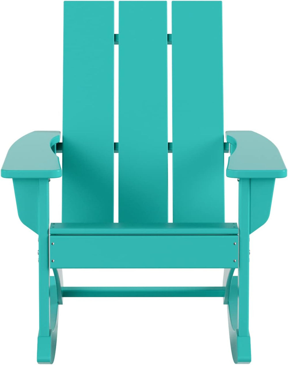 HDPE Shoreside Modern Rocking Poly Adirondack Chair (Set of 4),Turquoise