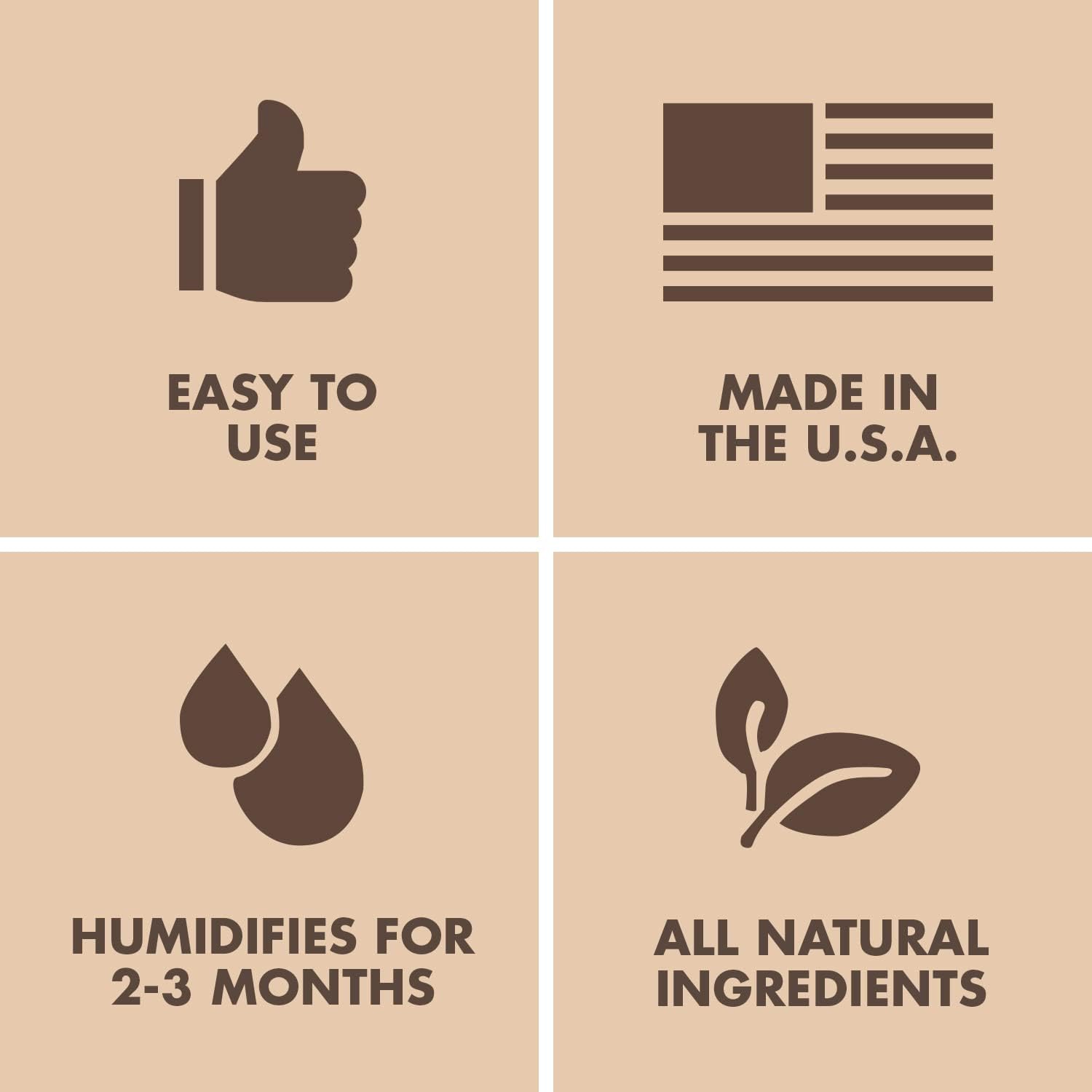 Boveda 75% Two-Way Humidity Control Packs Fix Major Moisture Loss in Non-Plastic Humidifier Boxes – Size 60 – 4 Pack – Moisture Absorbers – Humidifier Packs – Hydration Packets in Resealable Bag