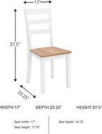 Signature Design by Ashley Gesthaven Solid Wood Frame Dining Chair, Set of 2, White/Natural