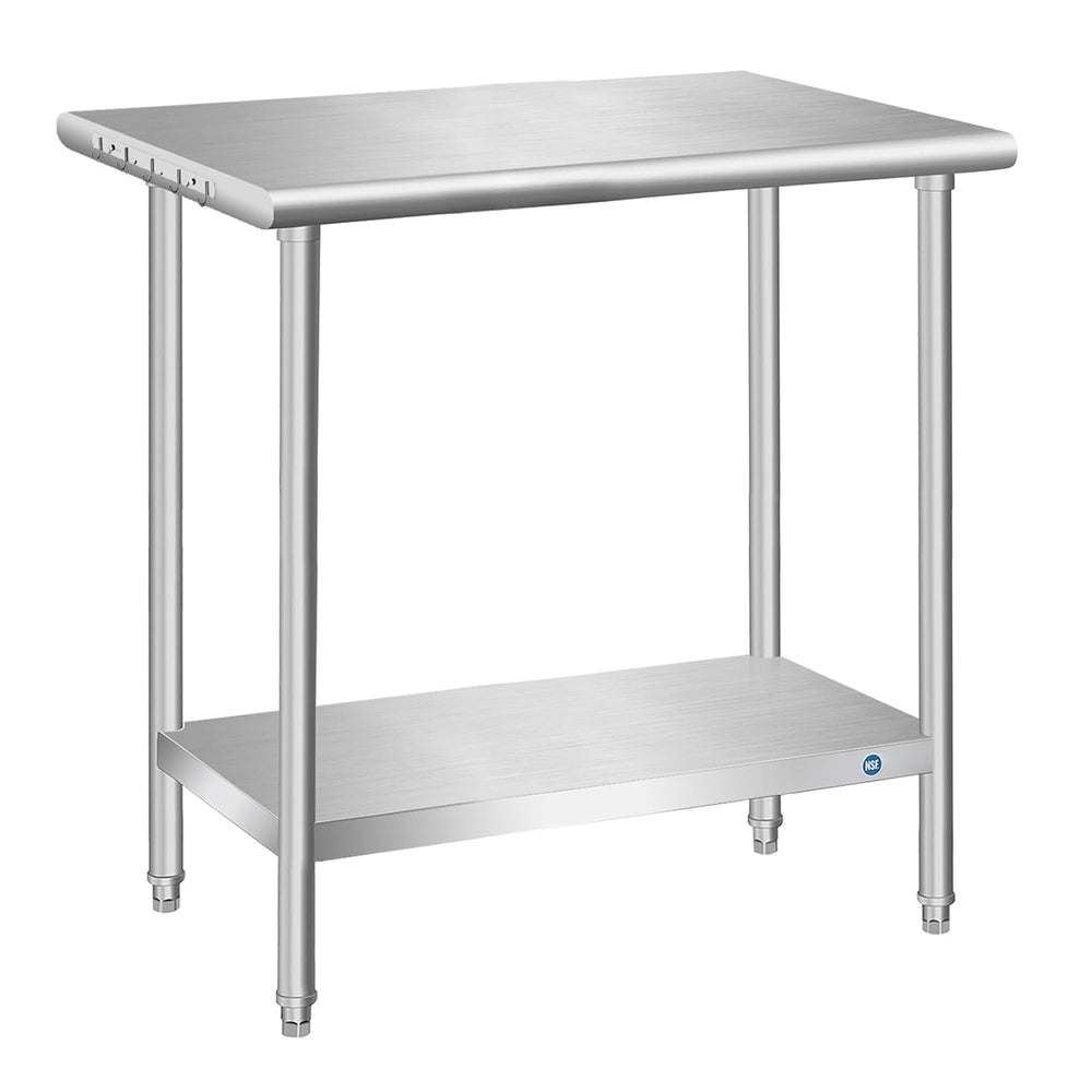 Stainless Steel Table, Stainless Table for Prep & Work 30x18x33 Inch, Com...