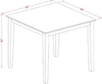 East West Furniture OXEN3-OAK-07 3 Piece Dining Table Set for Small Spaces Contains a Square Dining Room Table and 2 Limelight Linen Fabric Parsons Chairs, 36x36 Inch, Oak