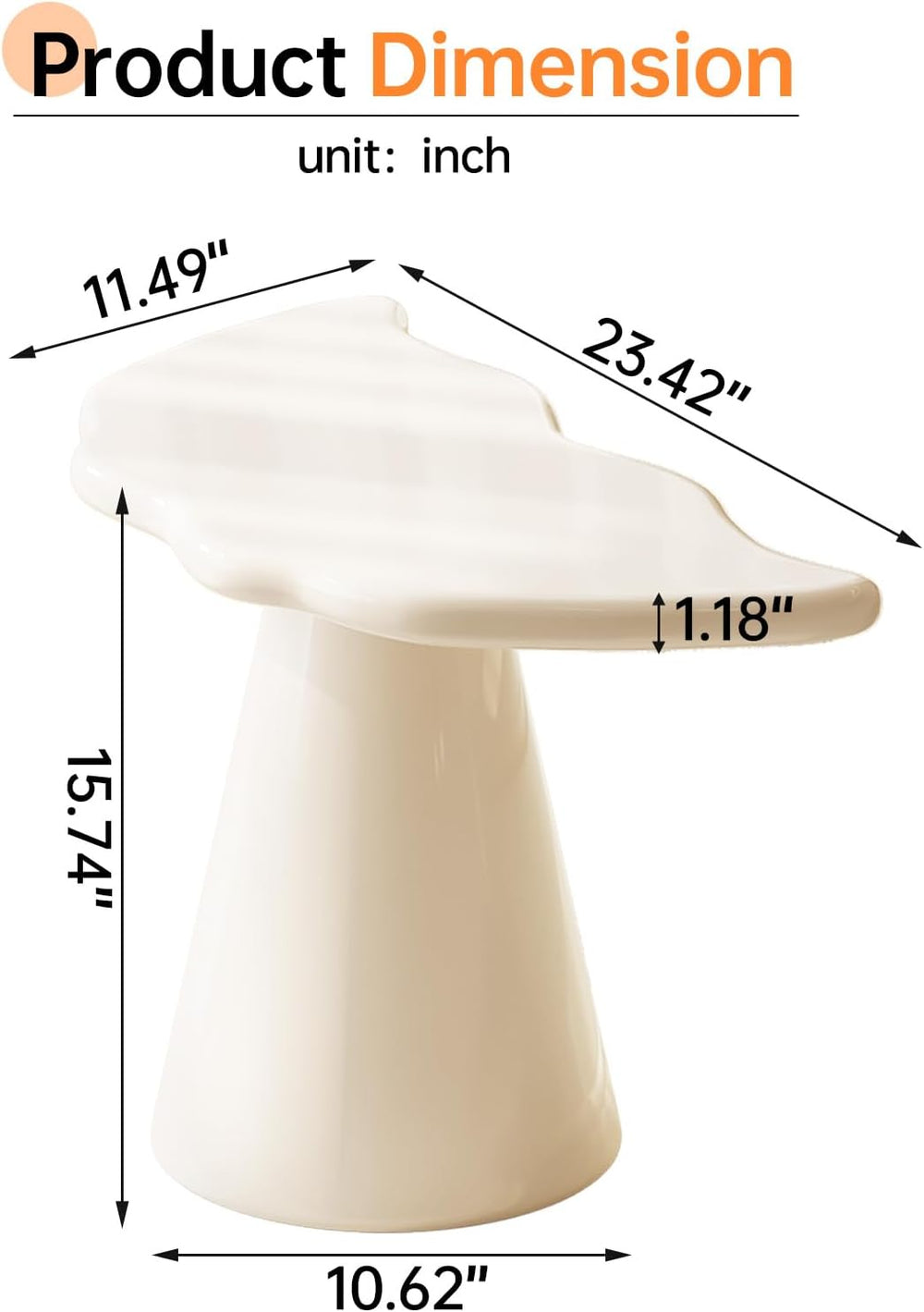 Miuuod Small Side Table,Cute Low Coffee Table, End-Table for Living Room,Sofa...