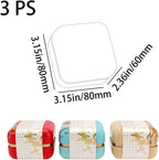 3 Pcs Tea Tin Canister Mini Tea Storage Box Rustproof Square Coffee Tea Sealed Box for Store Crafts Snacks Candy and Tea