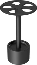 YUMORE Toothbrush Holder Stand Stainless Steel Tooth Brush Holder Bathroom Countertop Organizer Storage (Matte Black)