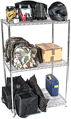 Omega 21" Deep x 30" Wide x 80" High 3 Tier Chrome Starter Shelving Unit