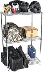 Omega 24" Deep x 54" Wide x 36" High 3 Tier Chrome Starter Shelving Unit